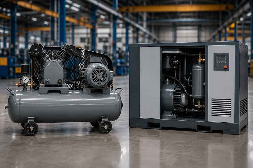 Perbedaan Screw Compressor dan Piston Compressor, Mana yang Lebih Baik?